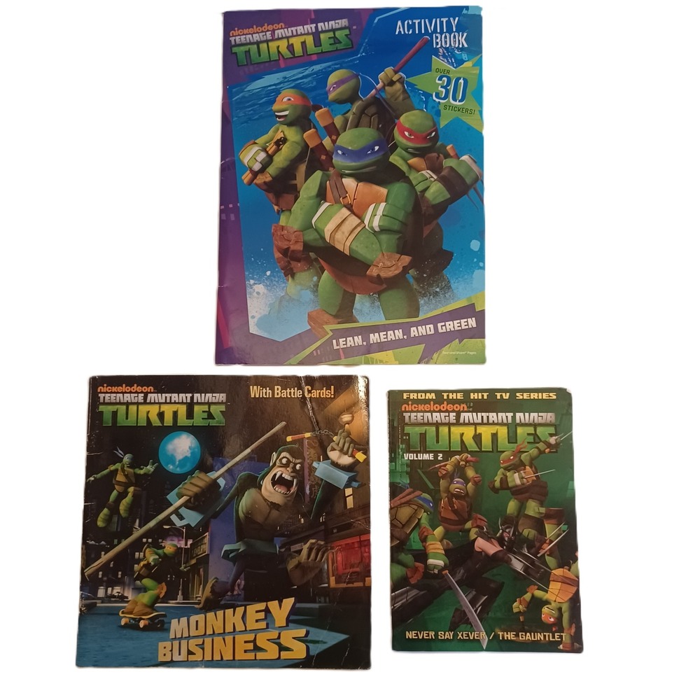 Lot of 3 Nickelodeon Teenage Mutant Ninja Turtle Books
